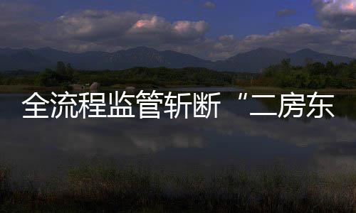 全流管斩二房断东利益链程监非法