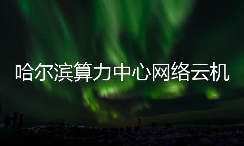 滨算投用机房建成心网高效哈尔力中络云