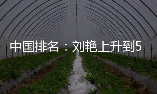 排名攀升中国位 升到刘刘依艳上一许赢也