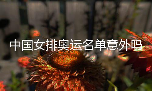 奥运情理中国之中之外名单吗女排意外预料