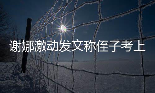 必须包激动谢娜子考上清大红华称侄发文发个
